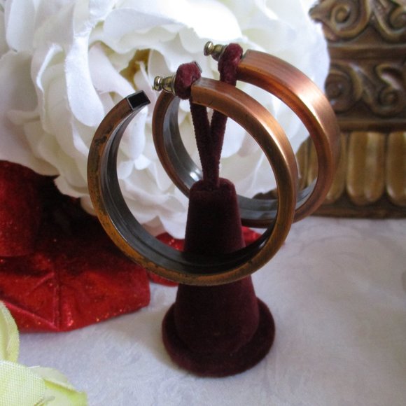 ๐ BRONZE VINTAGE HOOPS ๐ - Picture 6 of 11